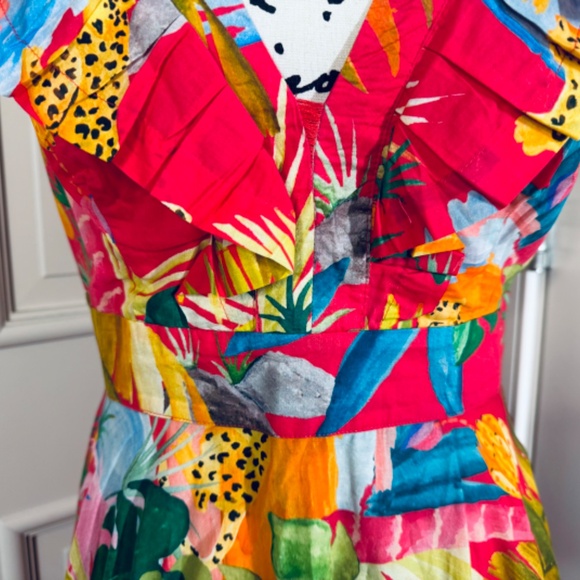 FARM Rio Colorful Tropical Midi Dress - Picture 8 of 15